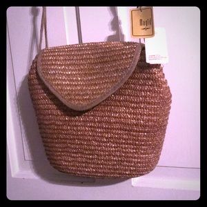 NWT vintage straw purse, crossbody/shoulder strap